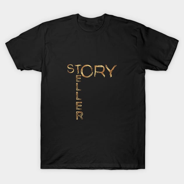 Storyteller Gold T-Shirt by PetraKDesigns